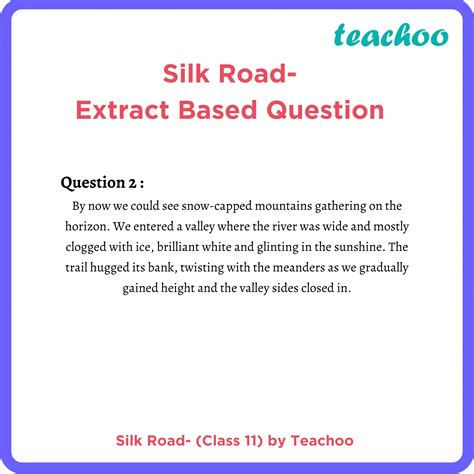 extra questions from silk road.